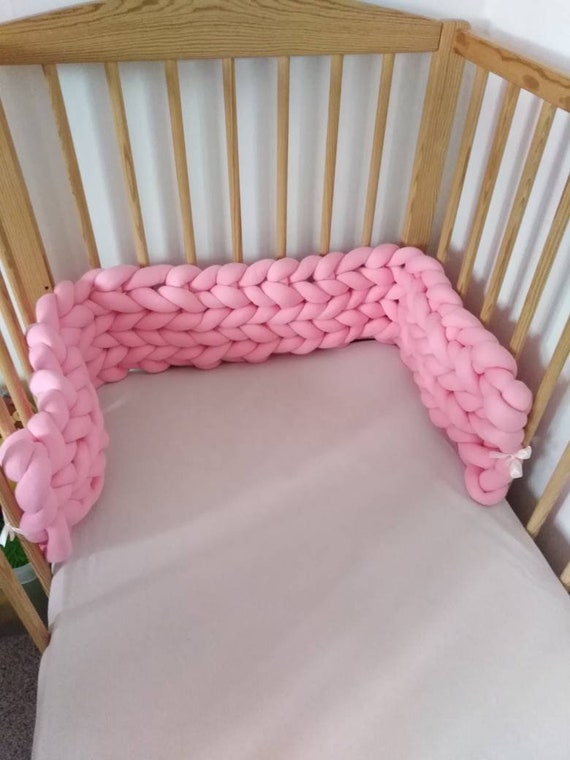 knitted cot bumper