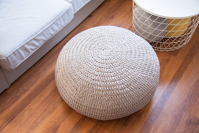 Pouf knit pouf pouffe crochet pouf pouf tricot ottoman Etsy