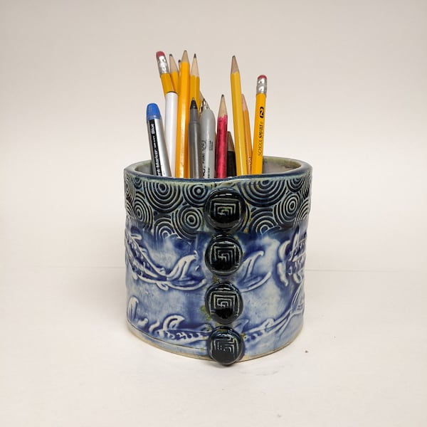 Ceramic Pen Holder Etsy