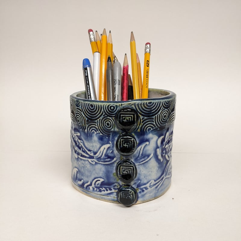 Ceramic Pen Holder - Etsy