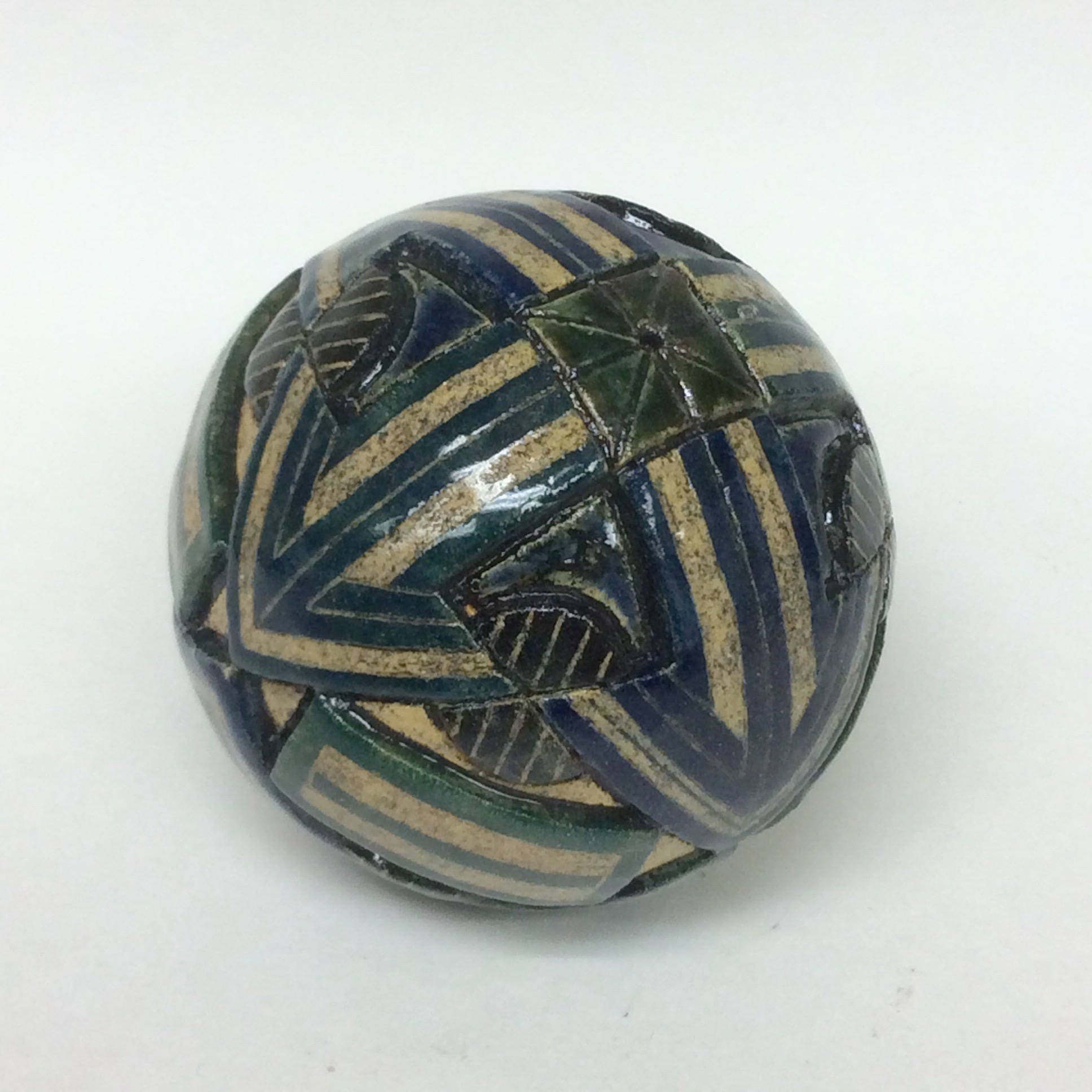 Carved Ceramic Sphere Ceramic Sphere Ceramic Orb Clay Etsy