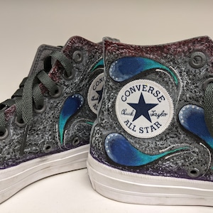 Converse tennis shoes, Converse, Chuck Taylor, hand painted converse, painted converse, painted shoes, hand painted shoes, tennis shoes