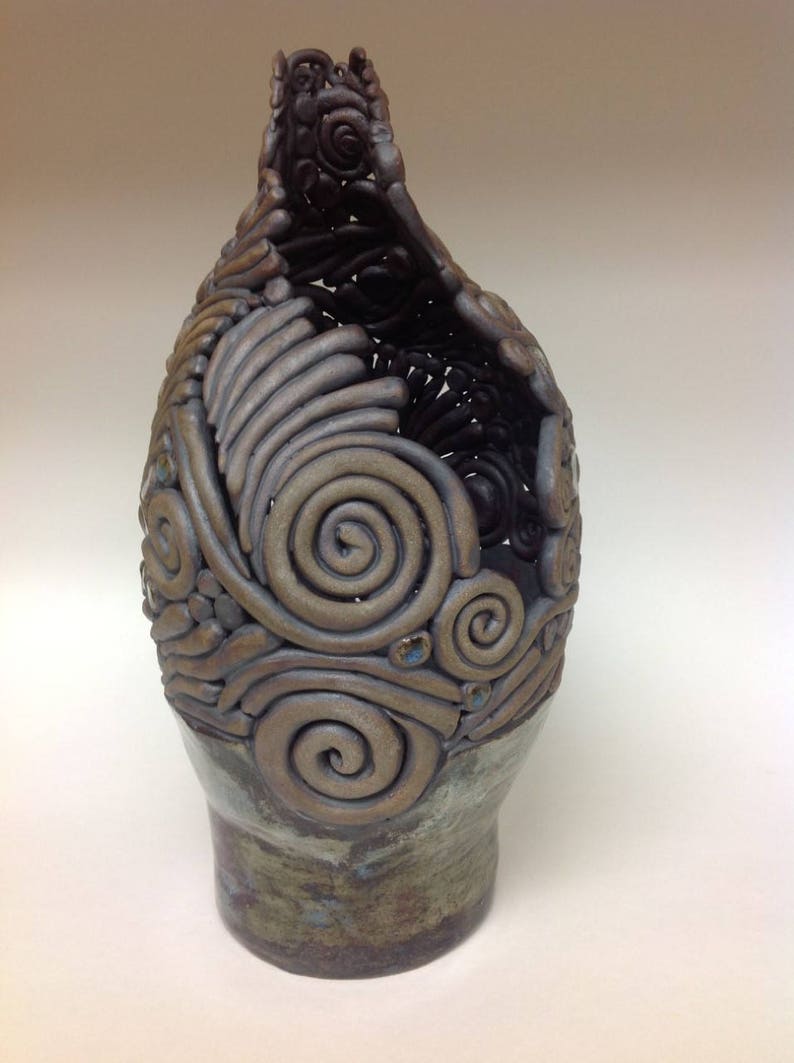 Handmade ceramic sculpture coil built ceramics ceramics | Etsy