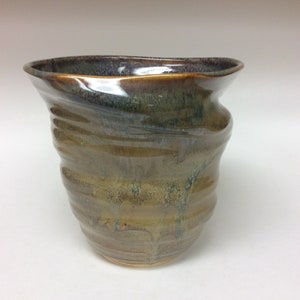 Handmade Altered Ceramic Bowl: Large Pottery Bowl with Glaze