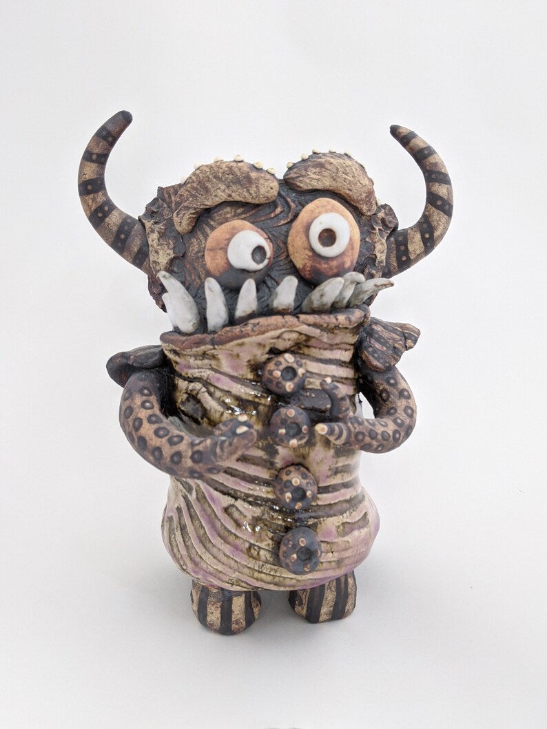 Ceramic monster monster ceramic sculpture handmade Etsy