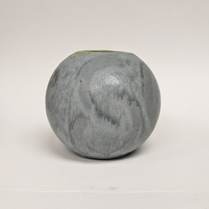 Ceramic vase, blue vase, handmade vase, pottery vase, round vase, ceramics, pottery, vase, flower vase