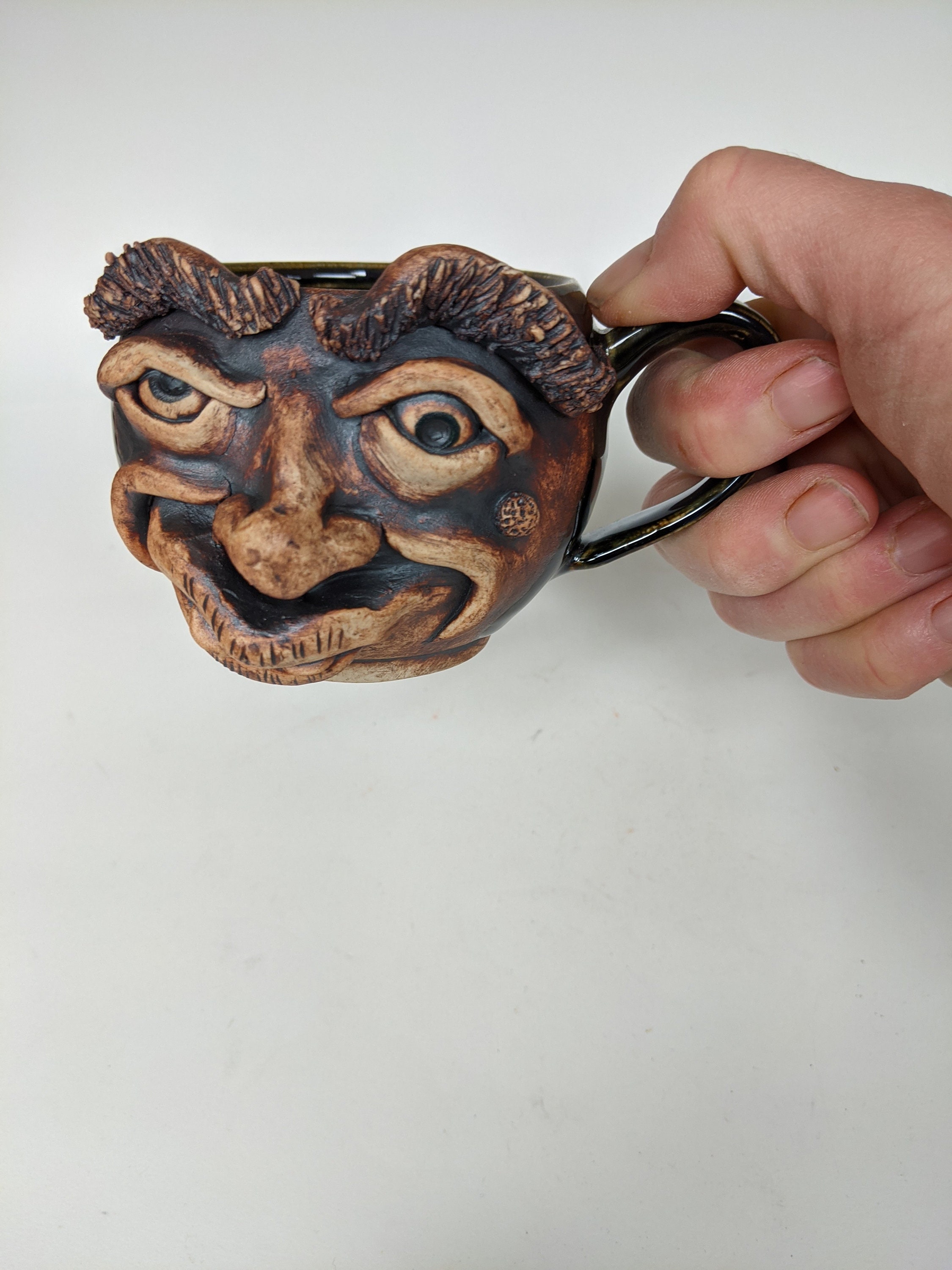 Ceramic Face Mug Face Mug Pottery Face Mug Handmade Mug Etsy