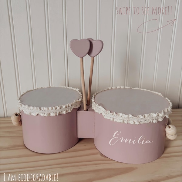 Batería Montessori para niños, batería infantil, regalo de cumpleaños para niños pequeños, juguetes sensoriales, regalo personalizado para bebés, juguete personalizado, juguetes musicales