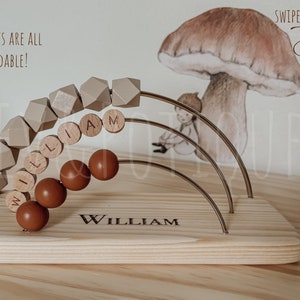 PERSONALIZED Rainbow Abacus, Cottage Core, Nursery Decor, Wooden Learning, Sensory, Montessori, Baby,Developmental, Ev&Potique, EvAndPotique
