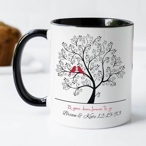 25th Wedding Anniversary Gift Mug