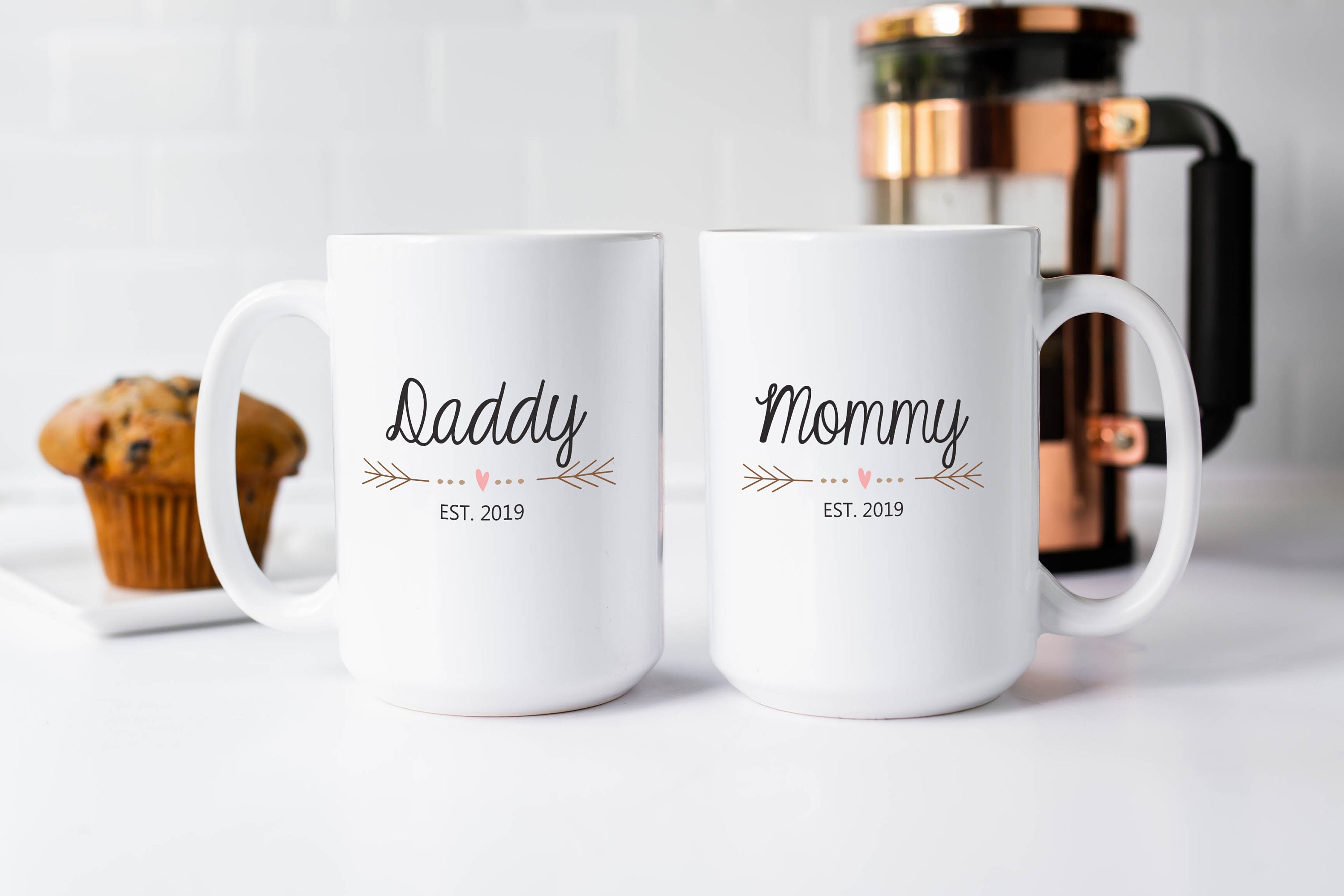 New Parents Mugs New Parents Mug Set Mom and Dad Mugs Mom Etsy
