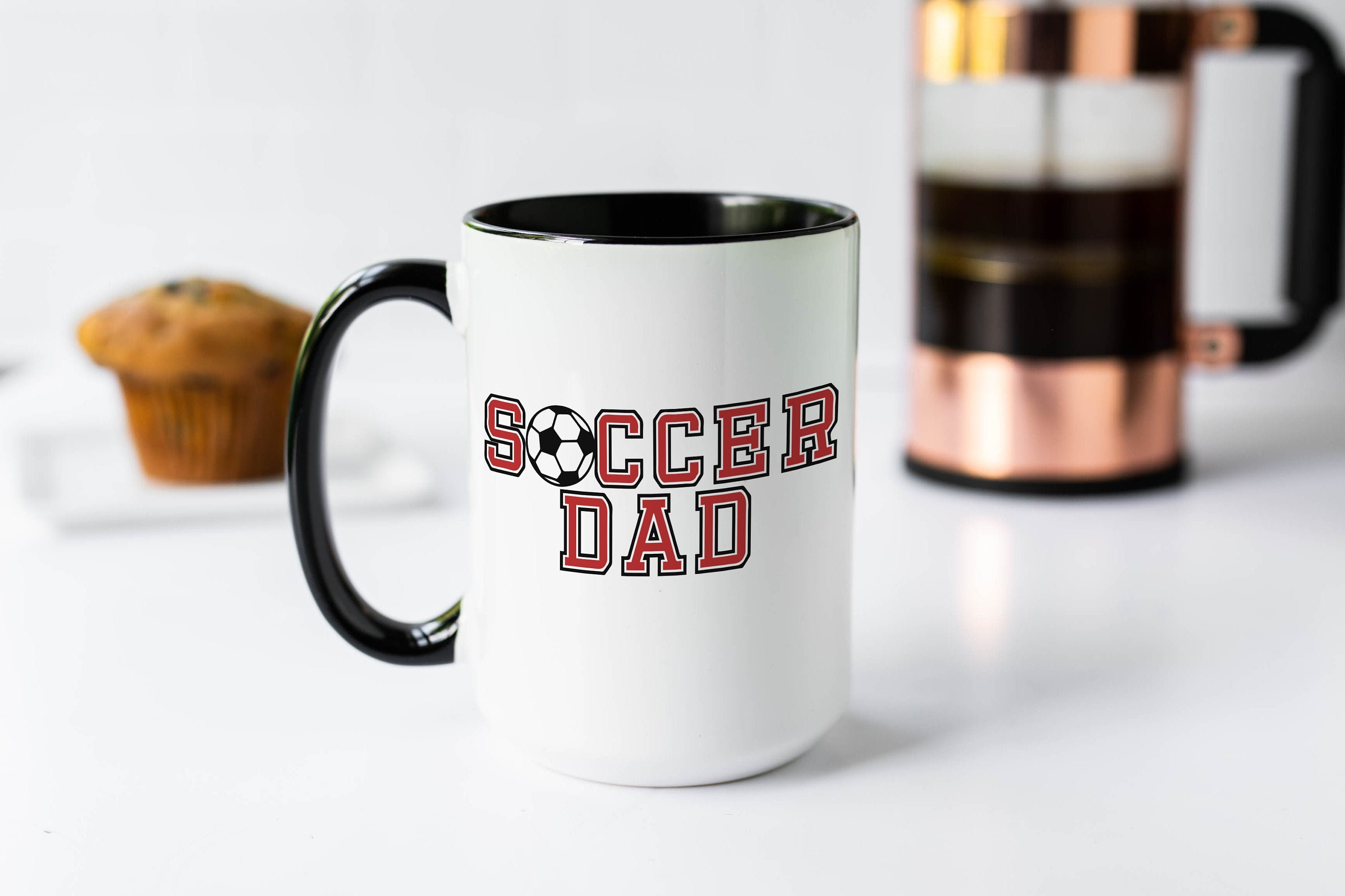 Soccer Dad Mug Soccer Ball Mug Soccer Mug Dad Life Soccer Etsy