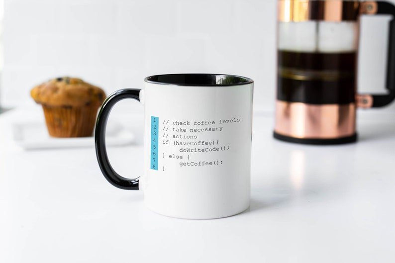 Geek Mugs Nerd Gifts Programmer Gift Check Coffee Levels Etsy