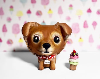 Custom Dog Sculpture, Dog cake topper, Personalized dog piece, Custom dog cake topper, Custom dog figurine, Handmade dog figurine