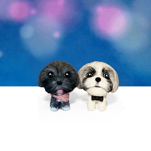 Custom Dog Sculpture, Dog cake topper, Personalized dog piece, Custom dog figurine, Custom Shih Tzu, Handmade dog figurine
