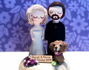 Custom Handmade Wedding Cake Topper/Sculpture, Couple Sculpture, Custom couple figure, Family sculpture, Custom handmade cake topper