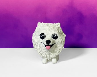 Custom Dog Sculpture, Personalized Pomeranian piece, Custom dog cake topper, Custom dog figurine, Handmade dog figurine