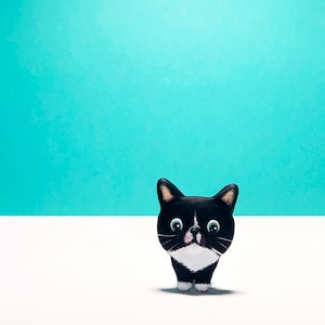 Custom Cat Magnet, Personalized cat figurine, Cat Magnet, Cat piece, Cat fridge magnet, Polymer clay cat