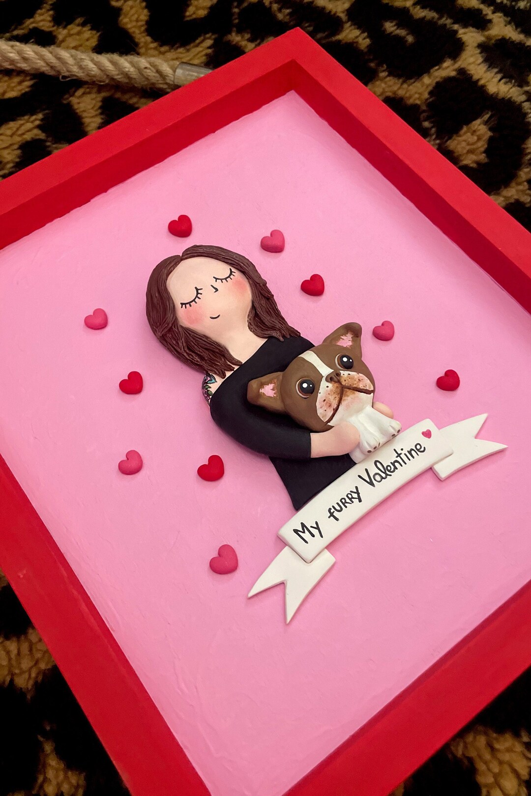 Custom Human + Dog Portrait, Personalized Dog Mom Art, Custom Pet ...