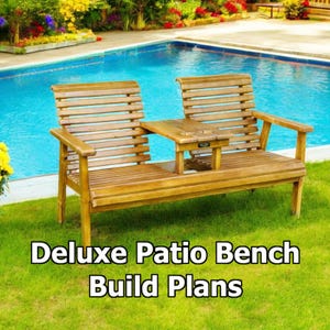 Two Seater Bench w/center table Woodworking Plan