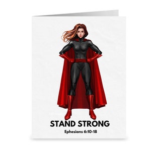 Carta cristiana forte fede, superdonne incoraggiamento e empowerment carta delle Scritture