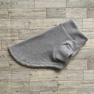 3XS Handmade Light Gray Fleece Dog Sweater