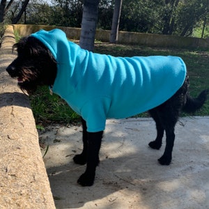 Fleece dog hoodie // customize to any size//dog sweater //Dachshund clothing // fleece warm pet // dog gear // cat clothing //