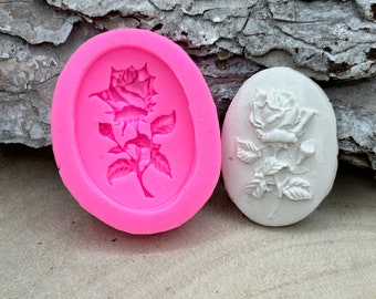 Rose oval silicone mold