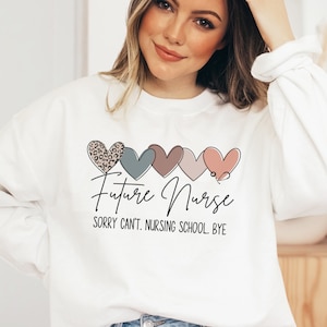 Nurse In Progress Future Nurse Sweatshirt, Nursing School Friend Gift, Future RN Nurse in the Making Crewneck Sweatshirt, Future Nurse Gifts