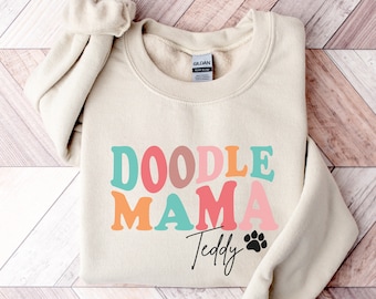 Doodle Mom Sweatshirt, Personalized Dog Mom Sweatshirt, Mother's Day Gift for Dog Mom, Goldendoodle Gifts, Labradoodle Sweatshirt, Cavapoo