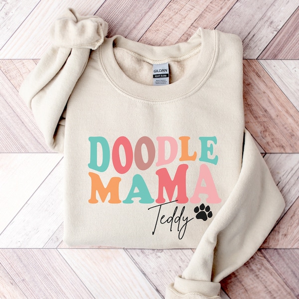 Doodle Mom Sweatshirt, Personalized Dog Mom Sweatshirt, Mother's Day Gift for Dog Mom, Goldendoodle Gifts, Labradoodle Sweatshirt, Cavapoo