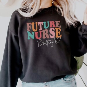 Nurse In Progress Future Nurse Sweatshirt, Nursing School Friend Gift, Future RN Nurse in the Making Crewneck Sweatshirt, Future Nurse Gifts