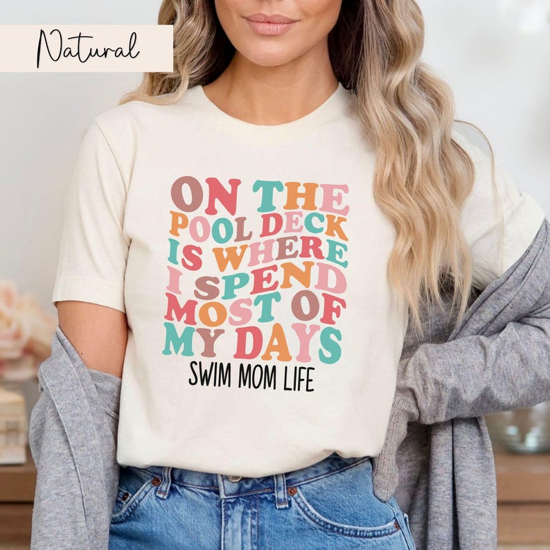 Swim Mom Shirt Swim Mom Shirts Senior Swim Mom Shirt Swimming Mom Shirt Funny Swim Mom Shirts Swim Mom Gift Swim Mom Gifts Swim Mom Era Natural