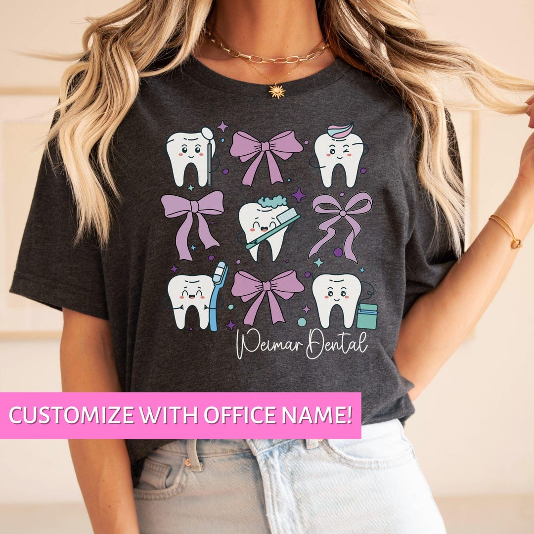 Dental Shirts Coquette Dental Office Shirts Dental Assistant Dentist ...