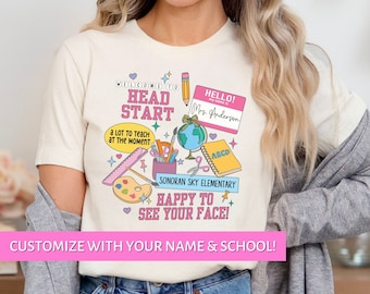 Head Start Teacher Shirt, Headstart Shirts, Early Head Start Shirt, Teacher Staff Shirts, Custom Back To School Shirt, First Day of School