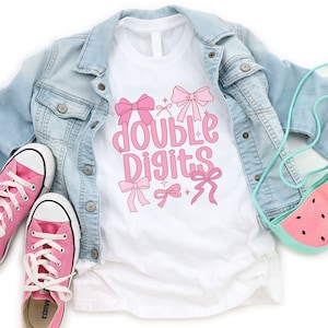 10th Birthday Shirt Girl Coquette Double Digits Era 10th Birthday Outfit In My Birthday Era It&#39;s My Birthday Shirt Peace Out Single Digits