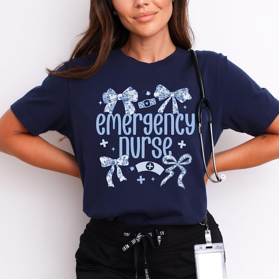 Coquette Emergency Nurse Shirt ER Nurse T Shirt Emergency Room Nurse Shirt Emergency Department Nurse Shirt Trauma Nurse Shirt ER Nurse Gift