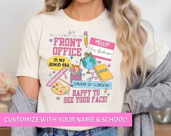 In My Admin Era School Front Office Shirt Admin Squad Shirts Front Office Team School Secretary Shirt Office Squad Happy First Day of School