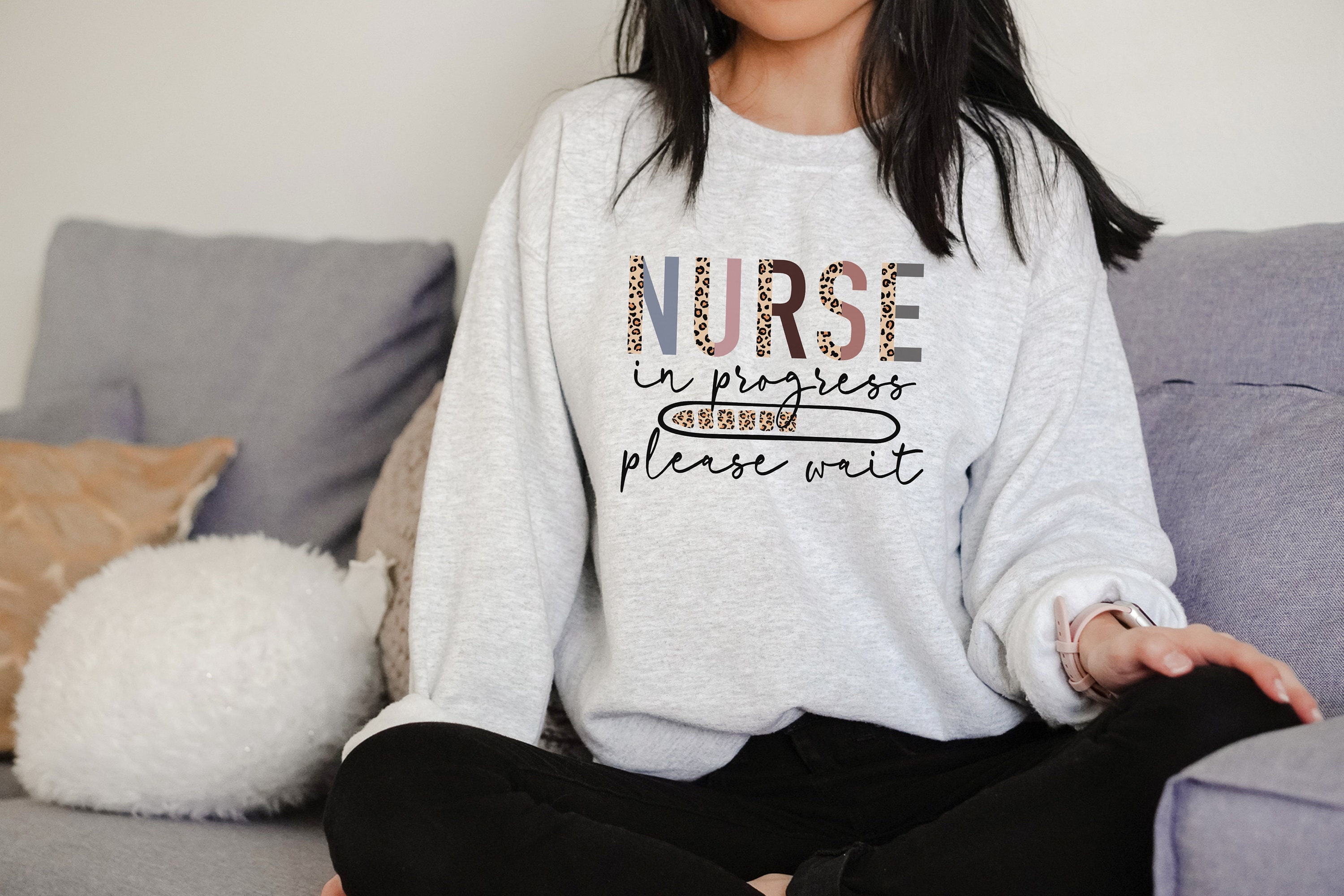 Nurse in Progress Sweatshirt, Nurse in the Making Nursing Student Gif…