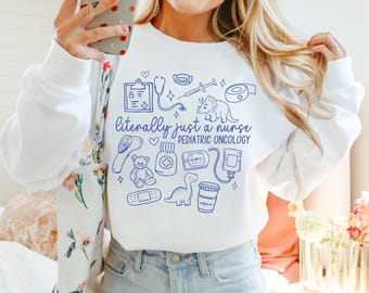 Pediatric Oncology Nurse Sweatshirt Hem Onc Nurse Oncology Nurse Shirt Pediatric Hematology and Oncology Pediatric Hem Onc Cancer Nurse