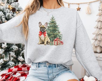 French Bulldog Sweatshirt Christmas Frenchie French Bulldog Gifts Frenchie Mom French Bulldog Lover New Frenchie Mama Dog Shirt Frenchie Tee