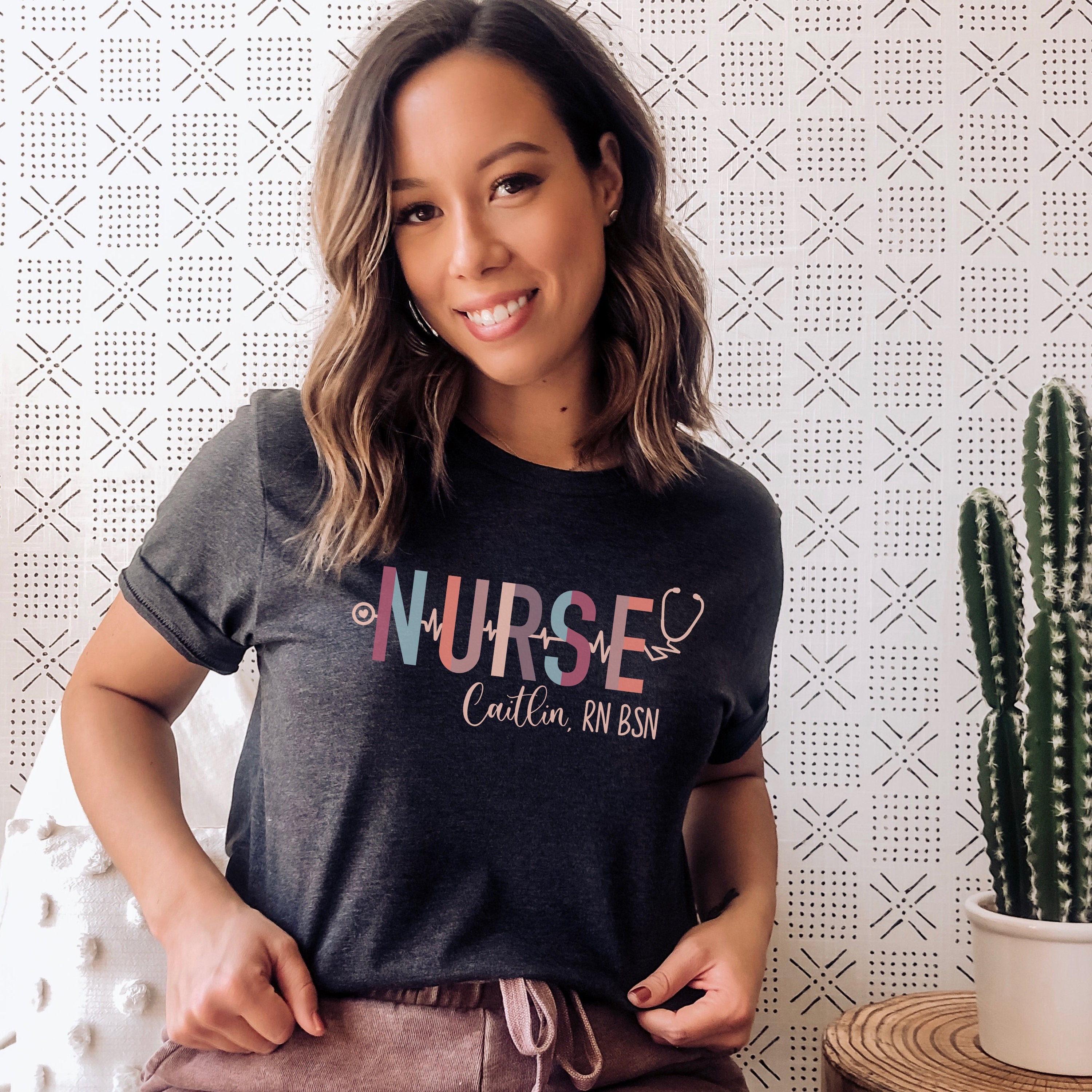 Custom Nurse Shirt Personalized Nurse Shirt for Work Custom Etsy