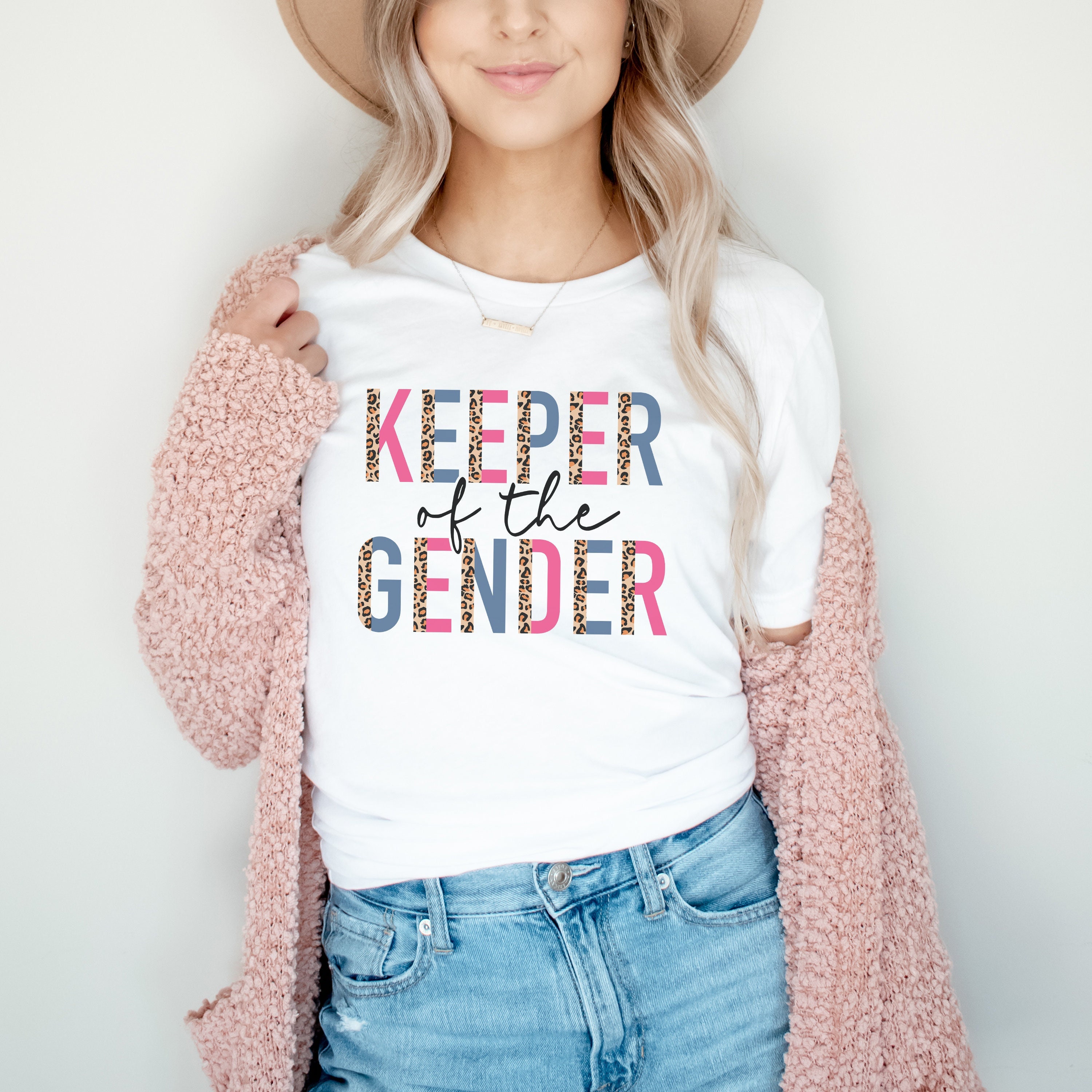 Leopard Print Keeper of the Gender Shirt, Secret Keeper Gender Reveal…