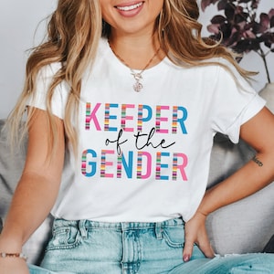 Fiesta Gender Reveal Keeper of the Gender Shirt, Let&#39;s Taco About A Baby, He Or She Esta, Señor or Señorita Family Gender Reveal Party Shirt