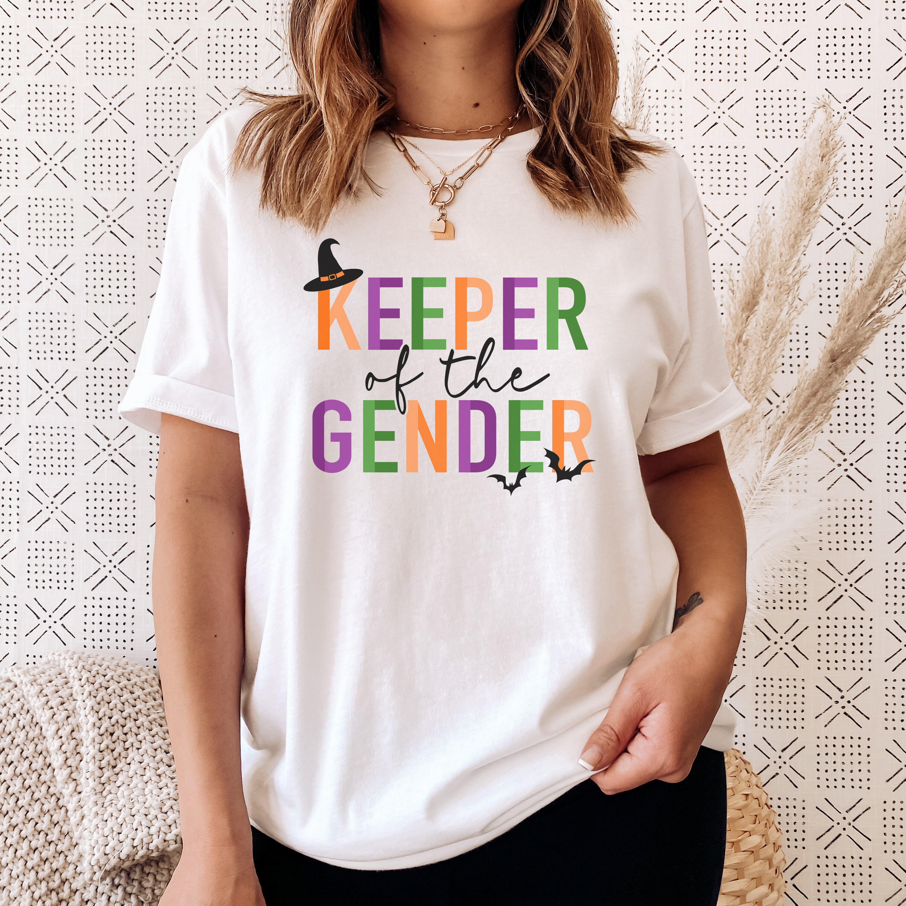 Halloween Keeper of the Gender Shirt, Secret Keeper Gender Reveal Shi…
