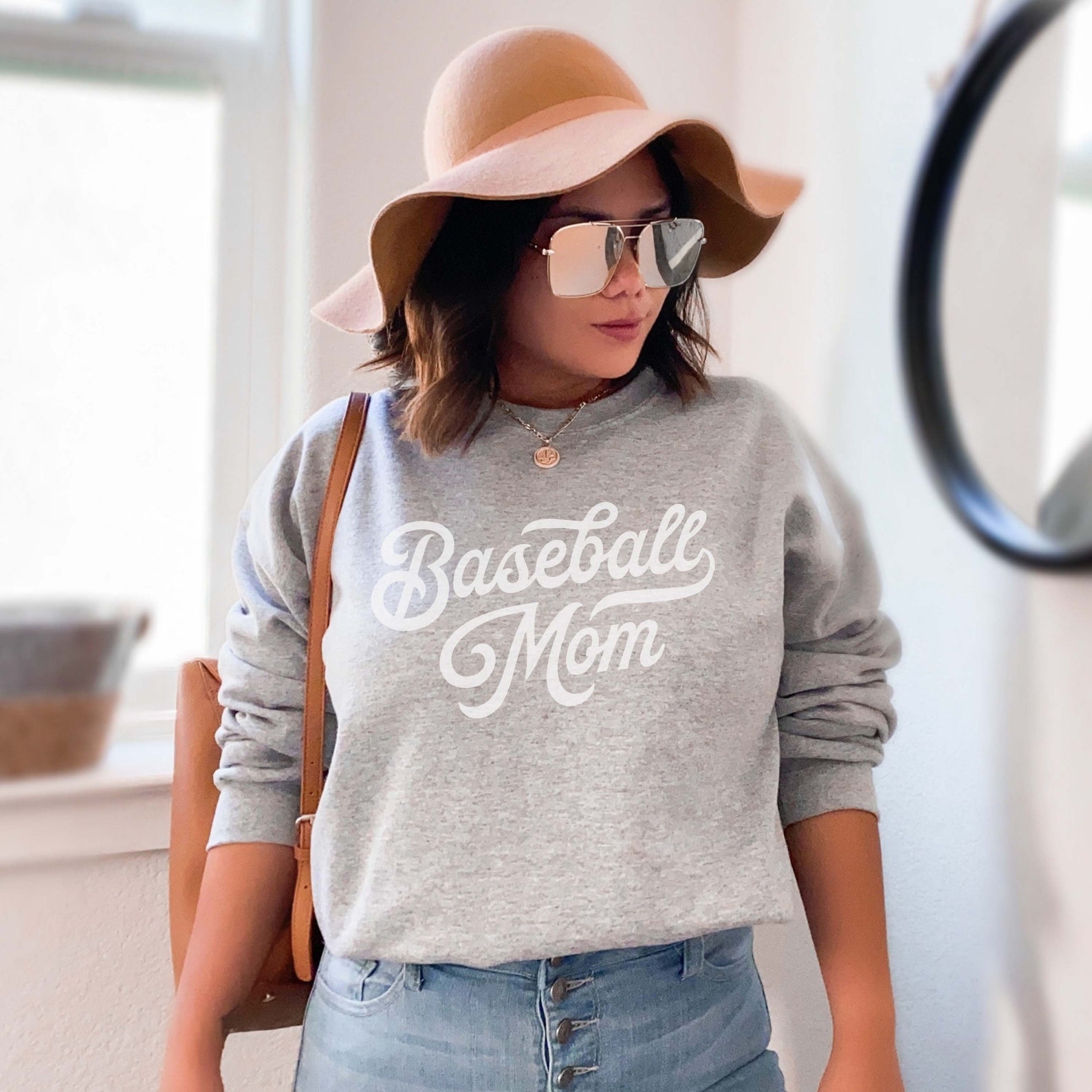 Custom Baseball Mom Sweatshirt Baseball Mama Sweatshirt Etsy