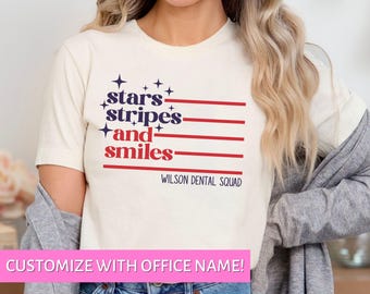 4th of July Dental Shirt Dental Hygiene Gifts Dental Assistant Dentist Shirt Dental Office Gifts Pediatric Dental Squad Dental Hygienist