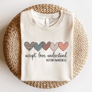 Accept Love Understand Autism Acceptance Shirt Autism Awareness Mom Shirt ABA Therapist Shirt Autism Mama Shirt Autism Teacher Shirt BCBA