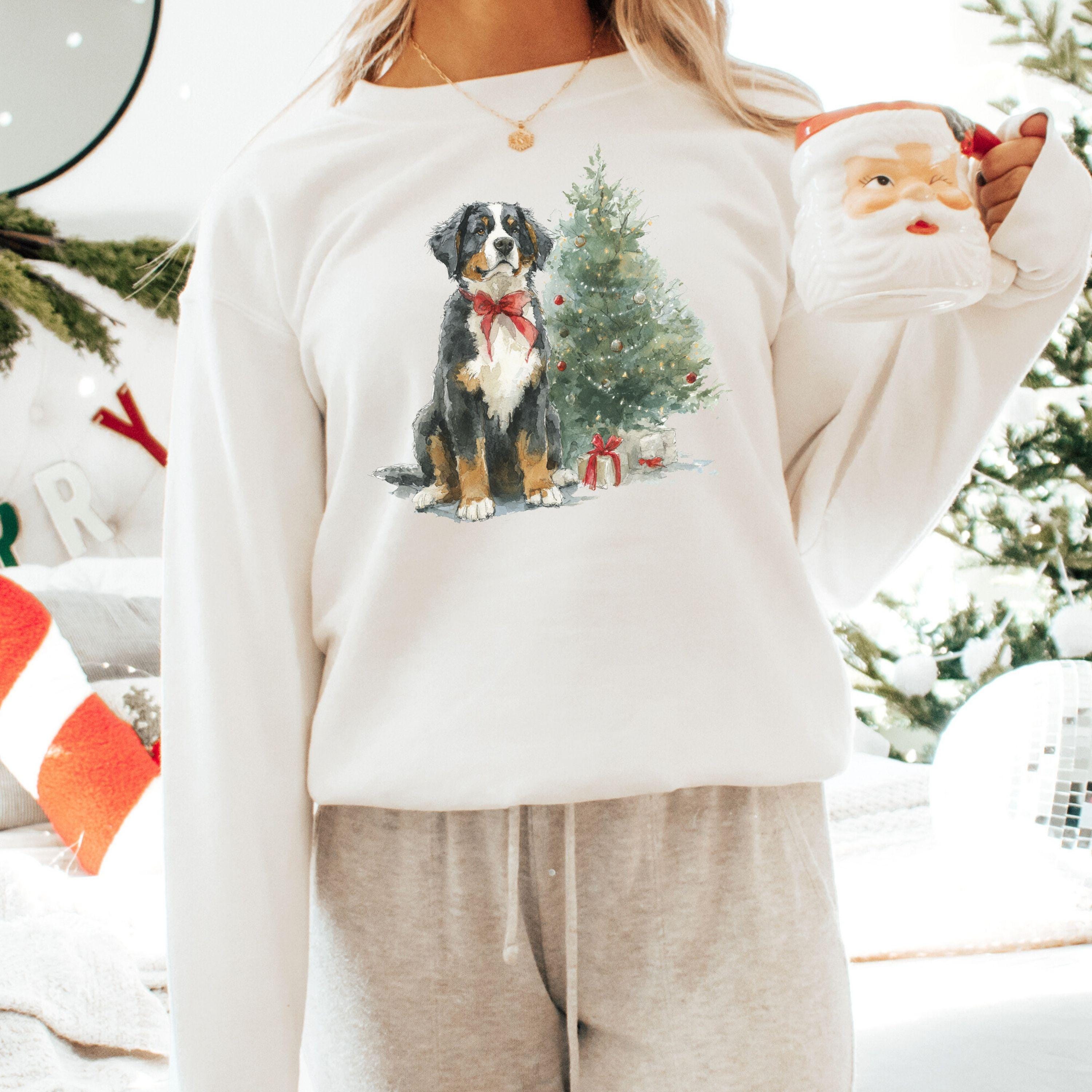 Bernese Mountain Dog Sweatshirt Bernese Mountain Dog Christmas