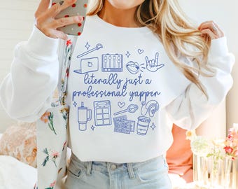 Speech Therapy Sweatshirt Literally Just a Professional Yapper SLP Sweatshirt In My SLP Era Speech Sweatshirt Speech Therapy Gift SLP